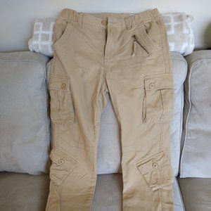 Khaki cargo pants with draw string ankles - Size 6